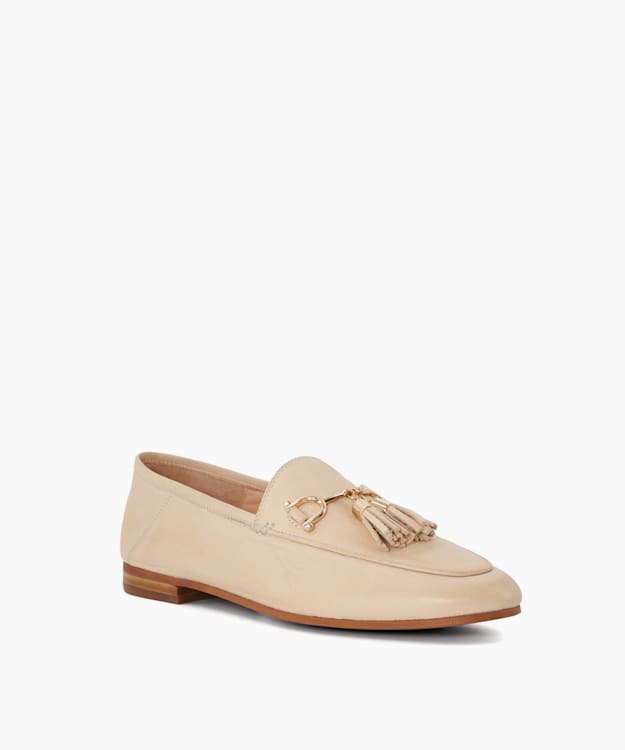 Dune London Graysons - Ecru Tassel Trimmed Loafers