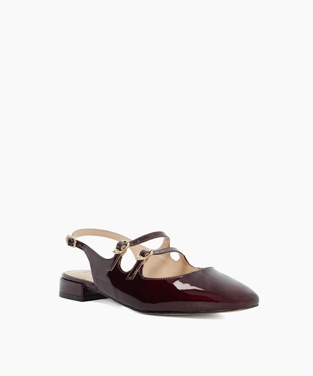 Dune London Haily - Red Double Strap Mary Jane