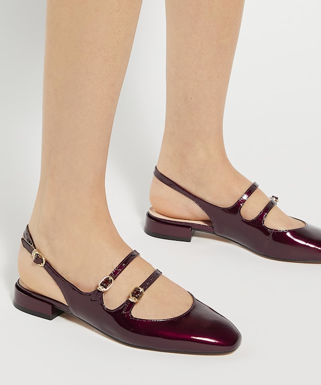 Dune London Haily - Red Double Strap Mary Jane