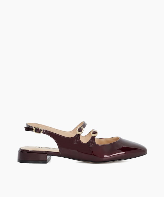 dune london Haily - Red Double Strap Mary Jane