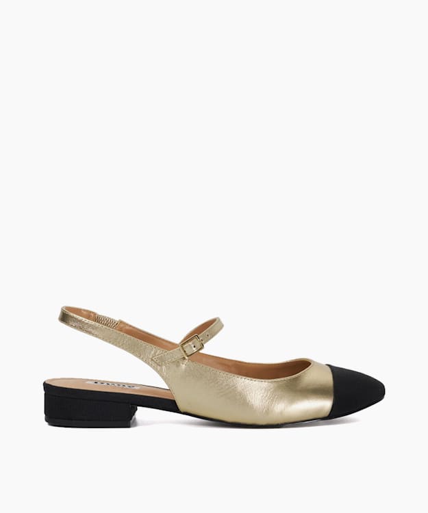 dune london Hayes - Gold Slingback Mary Janes