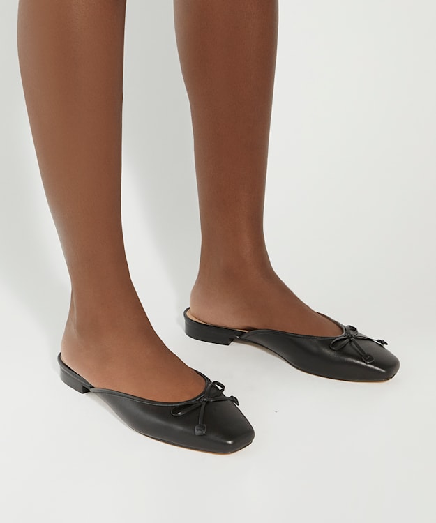 Dune London Haylas - Black Ballet Flat Mules
