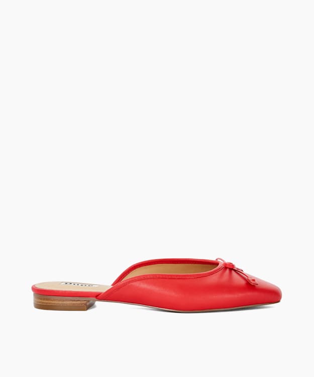 dune london Haylas - Red Ballet Flat Mules