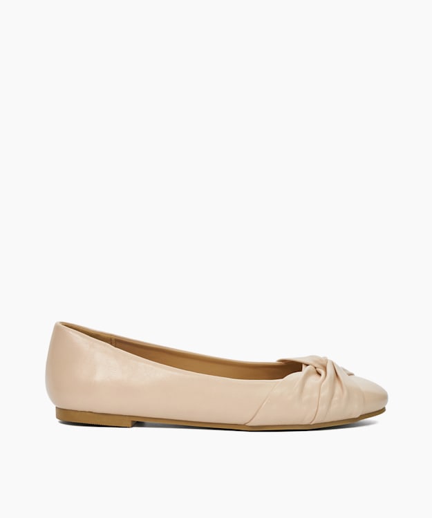 dune london Hazed - Blush Ruched Ballet Flats