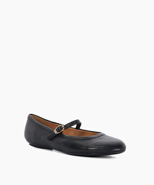 Dune London Heida - Black Mary Jane Ballet Flats