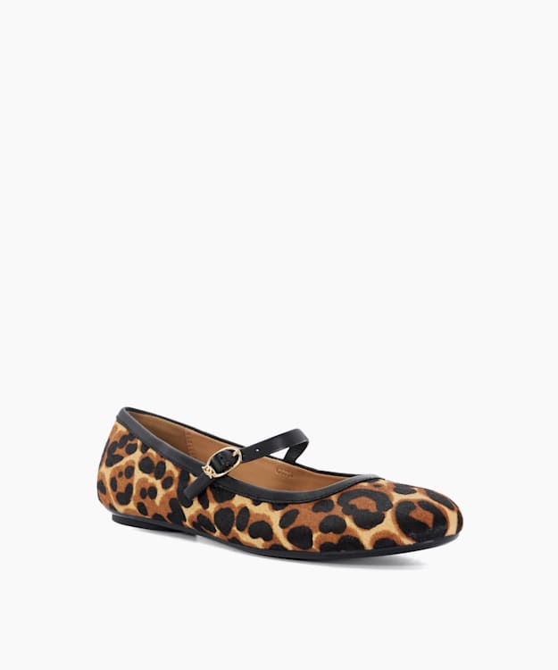 Dune London Heida - Leopard Mary Jane Ballet Flats