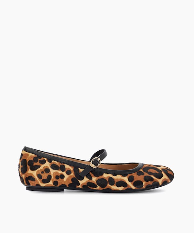 dune london Heida - Leopard Mary Jane Ballet Flats
