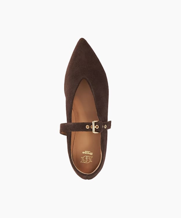 Dune London Hey - Brown Pointed Mary Janes