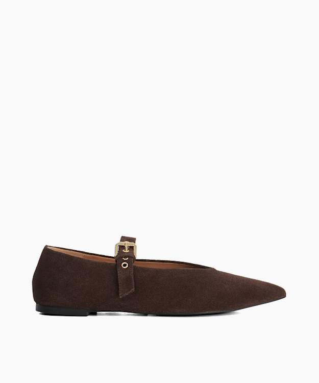 dune london Hey - Brown Pointed Mary Janes