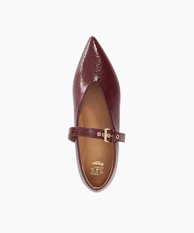 Dune London Hey - Burgundy Pointed Mary Janes