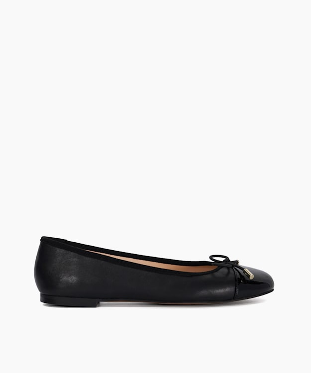 dune london Highest - Black Toe Cap Ballet Pump