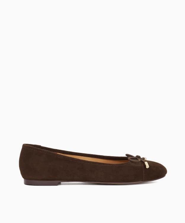 dune london Highest - Brown Toe Cap Ballet Pump