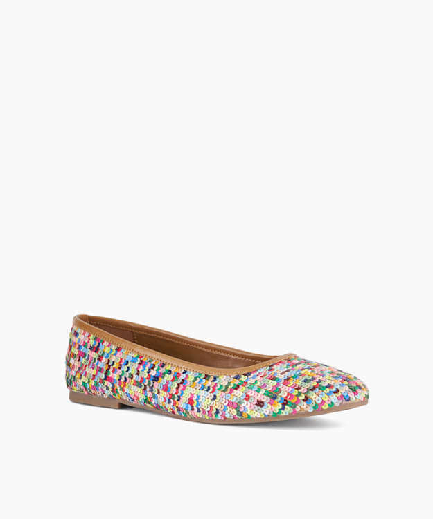 Dune London Highlite - Multi Sequin Ballet Flats