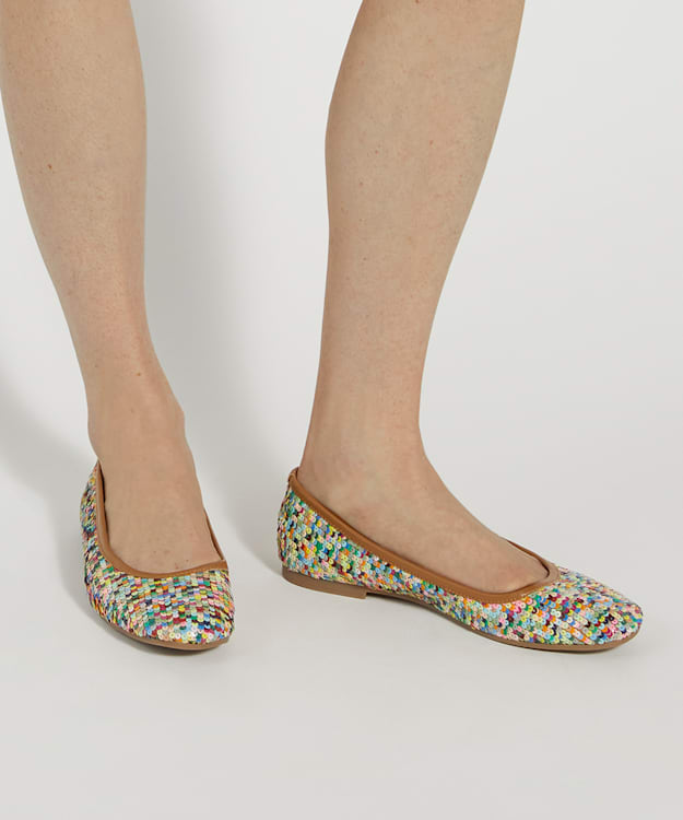 Dune London Highlite - Multi Sequin Ballet Flats