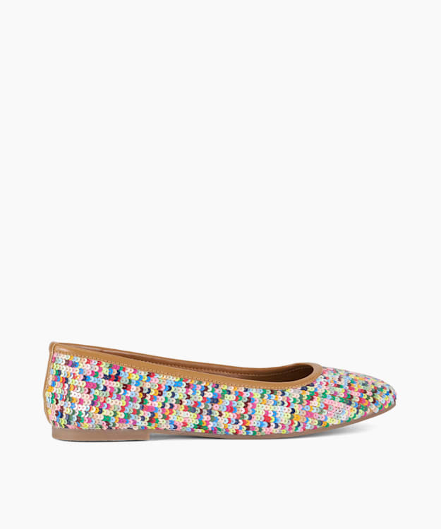 dune london Highlite - Multi Sequin Ballet Flats