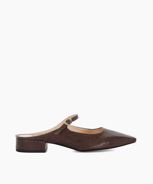 dune london Hints - Brown Backless Mary Janes