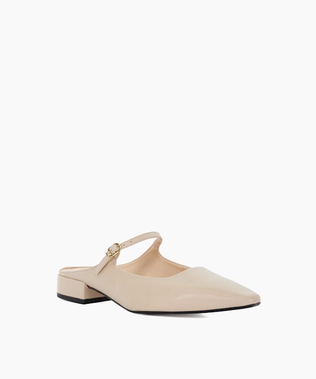 Dune London Hints - Ecru Backless Mary Janes