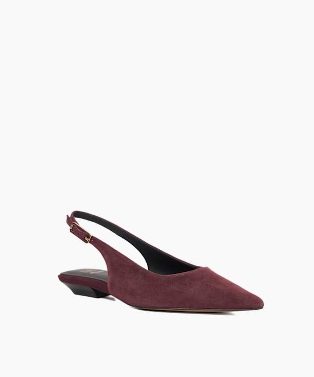 Dune London Hostess - Purple Suede Sling Backs