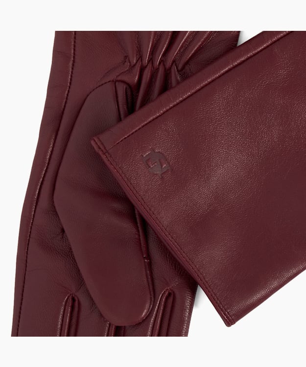 Dune London Impressive - Burgundy Leather Gloves