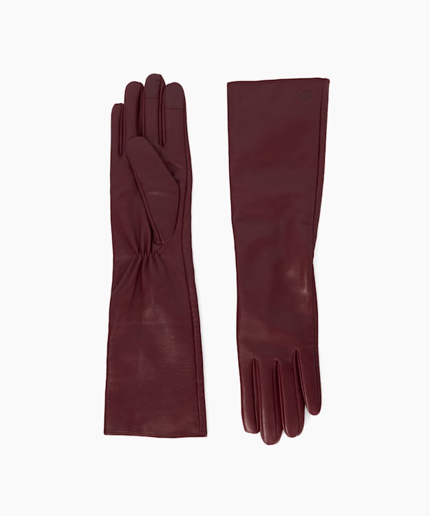 dune london Impressive - Burgundy Leather Gloves