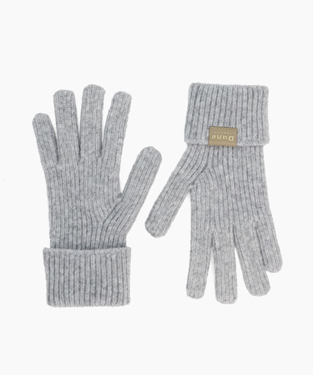 dune london Indulge - Grey Ribbed Gloves