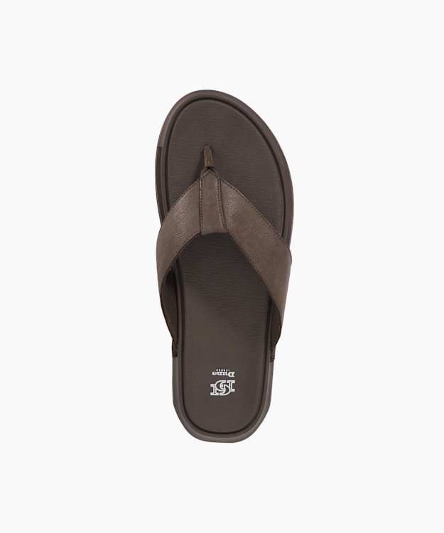 Dune London Inside - Brown Leather Toe Post Sandals