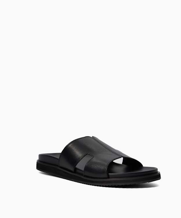 Dune London Insight - Black Leather Sandals