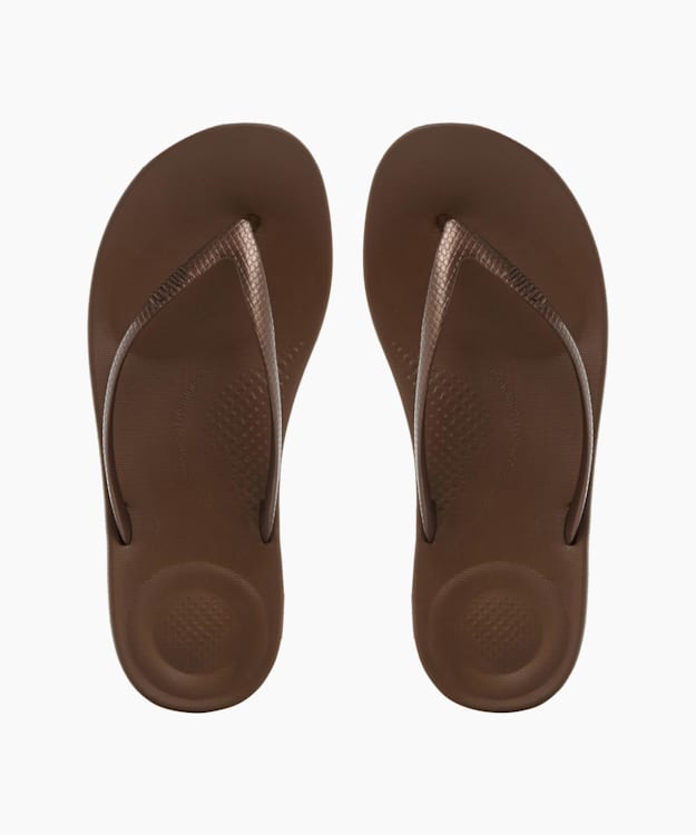 Dune London Iqushion - Bronze Wedge Flip Flop
