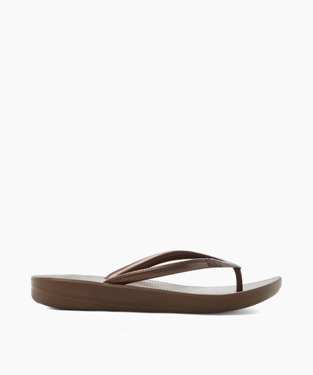 dune london Iqushion - Bronze Wedge Flip Flop