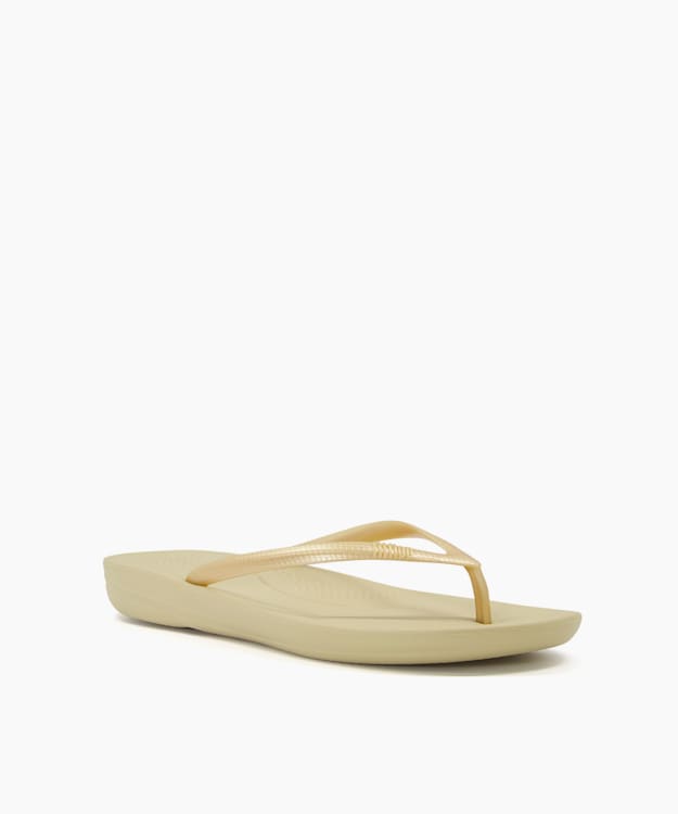 Dune London Iqushion - Gold Wedge Flip Flop
