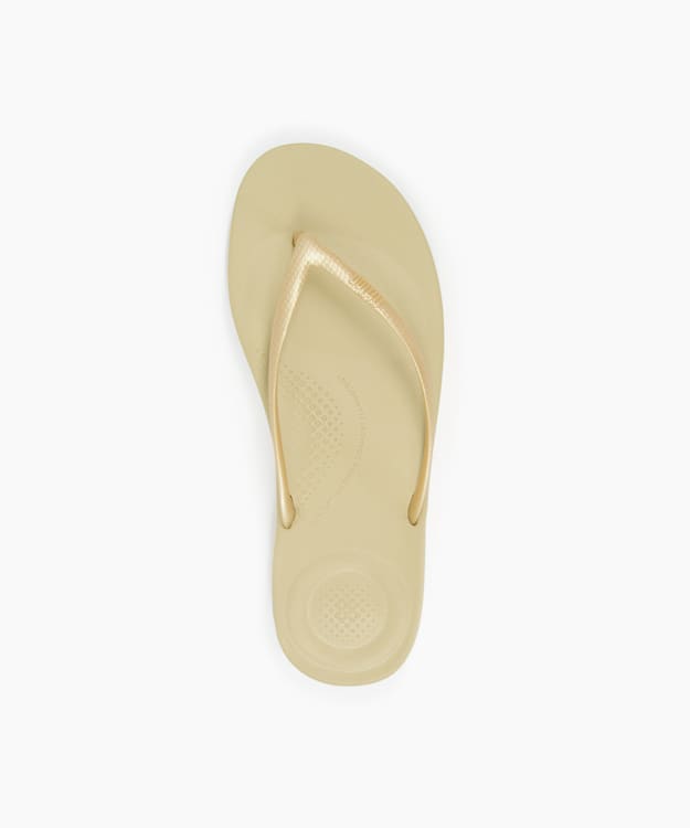 Dune London Iqushion - Gold Wedge Flip Flop