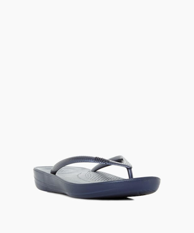 Dune London Iqushion - Navy Wedge Flip Flop