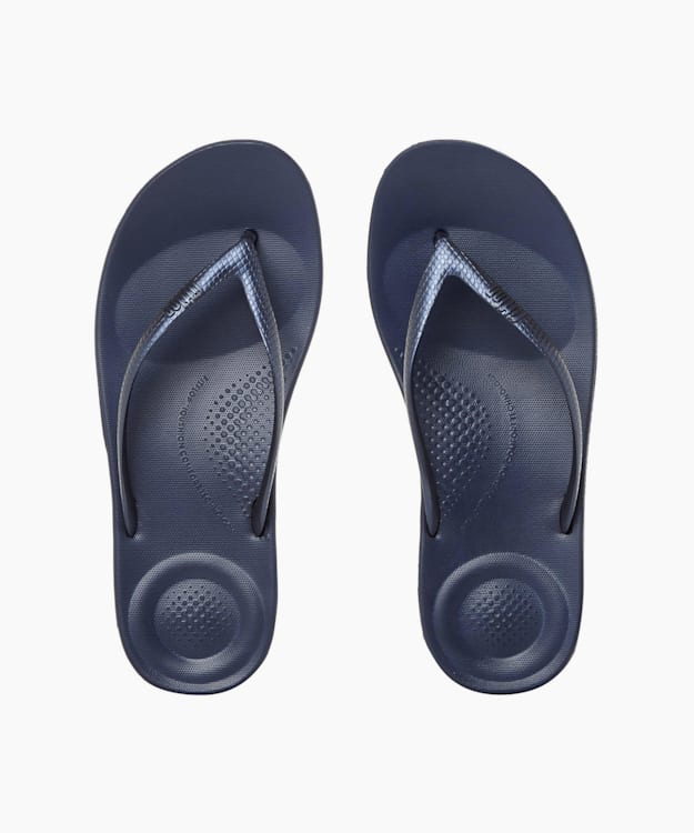Dune London Iqushion - Navy Wedge Flip Flop