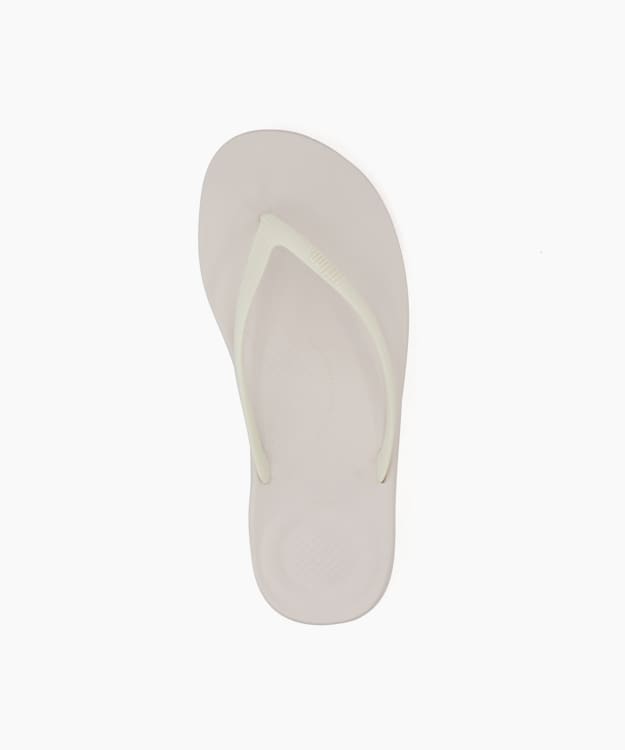 Dune London Iqushion - White Wedge Flip Flop