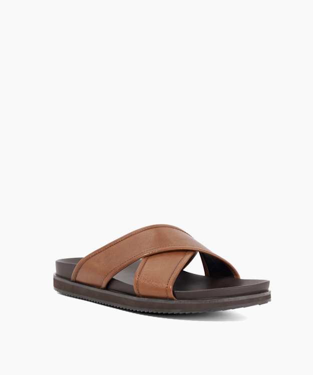 Dune London Itos - Brown Cut Out Detail Sliders