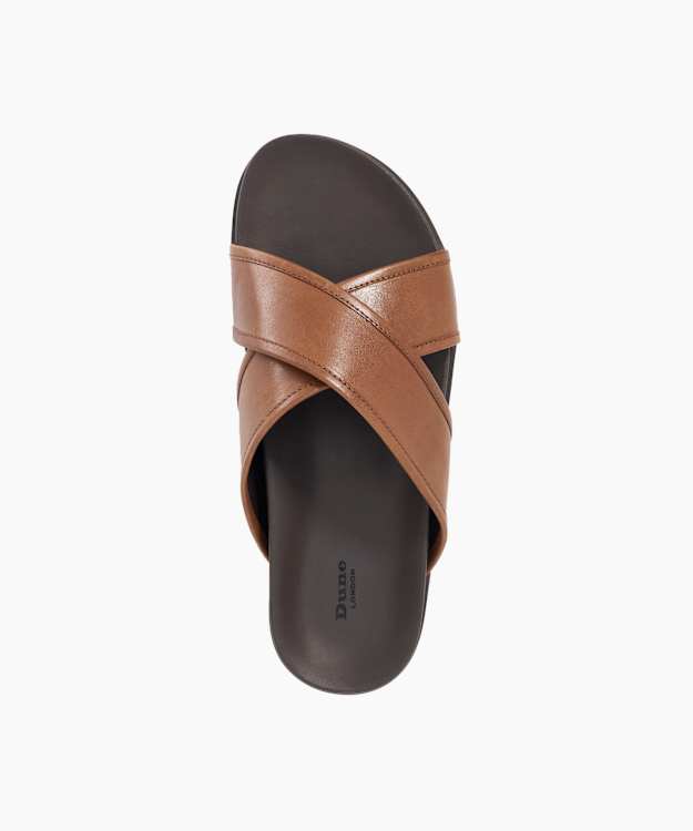 Dune London Itos - Brown Cut Out Detail Sliders