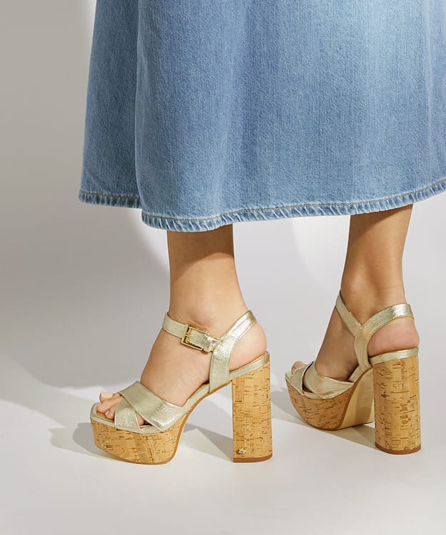 Dune London Jealous - Gold Platform Sandals