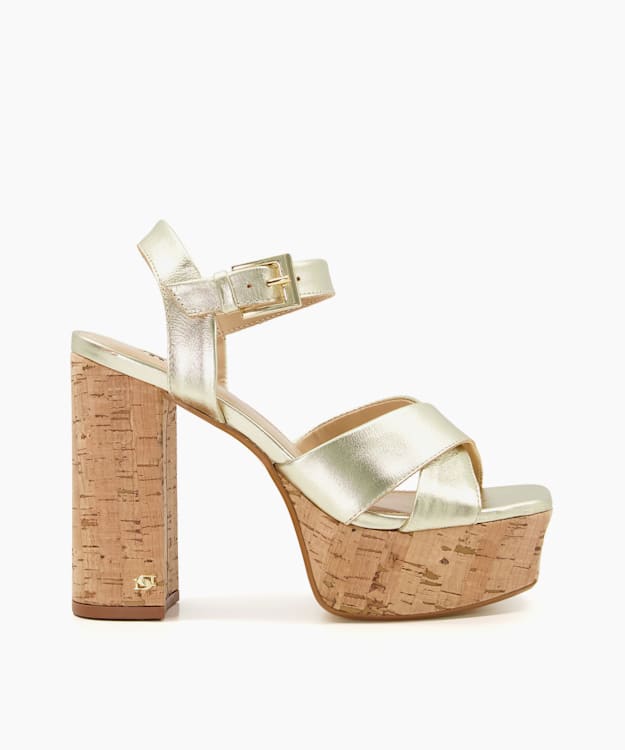 dune london Jealous - Gold Platform Sandals