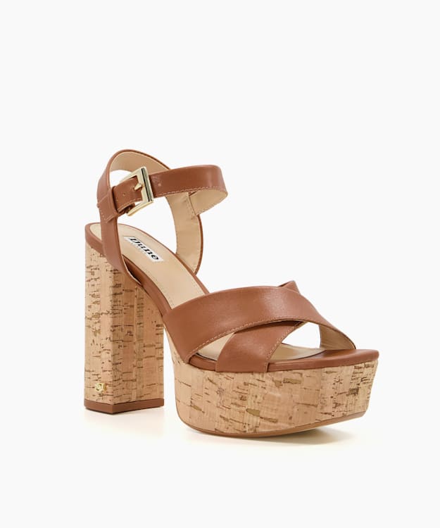 Dune London Jealous - Tan Platform Sandals