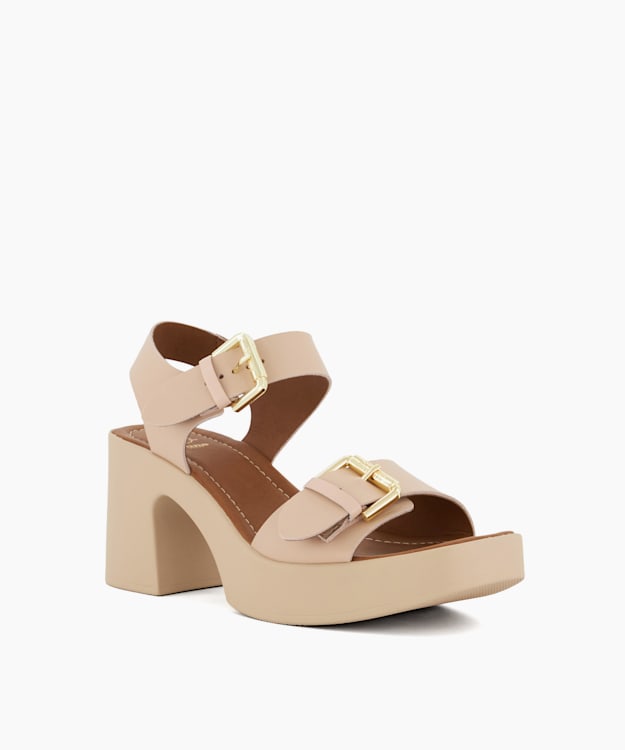 Dune London Jenies - Blush Mid-Platform Sandals