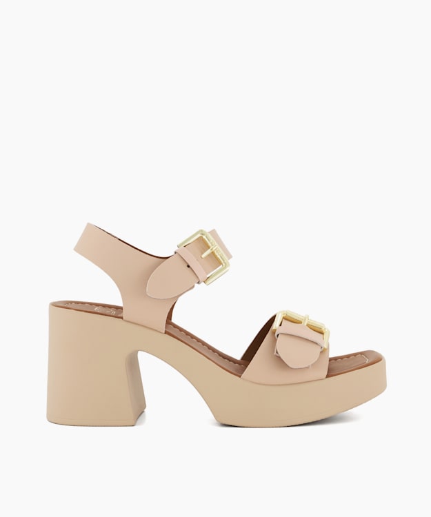dune london Jenies - Blush Mid-Platform Sandals