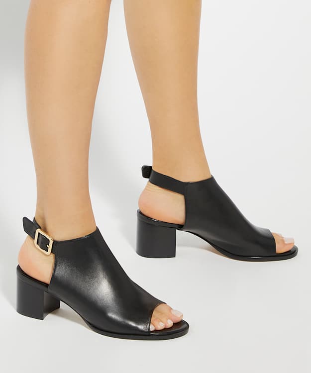 Dune London Joupin - Black Block Heel Mule