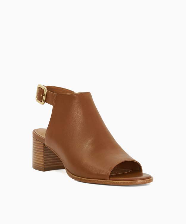 Dune London Joupin - Tan Block Heel Mule