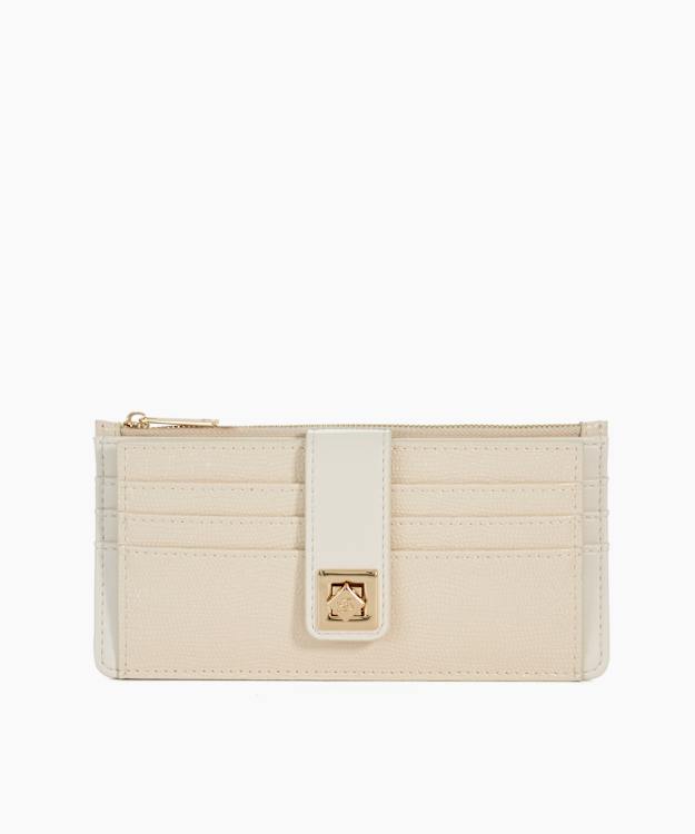 dune london Karlos - Ecru Small Turn Lock Purse