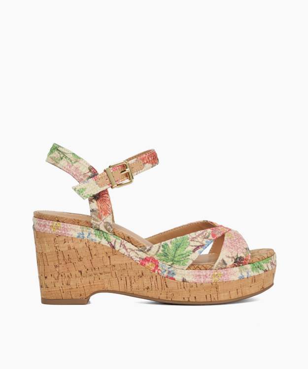 dune london Kelulu - Multi Cork Wedge Sandals