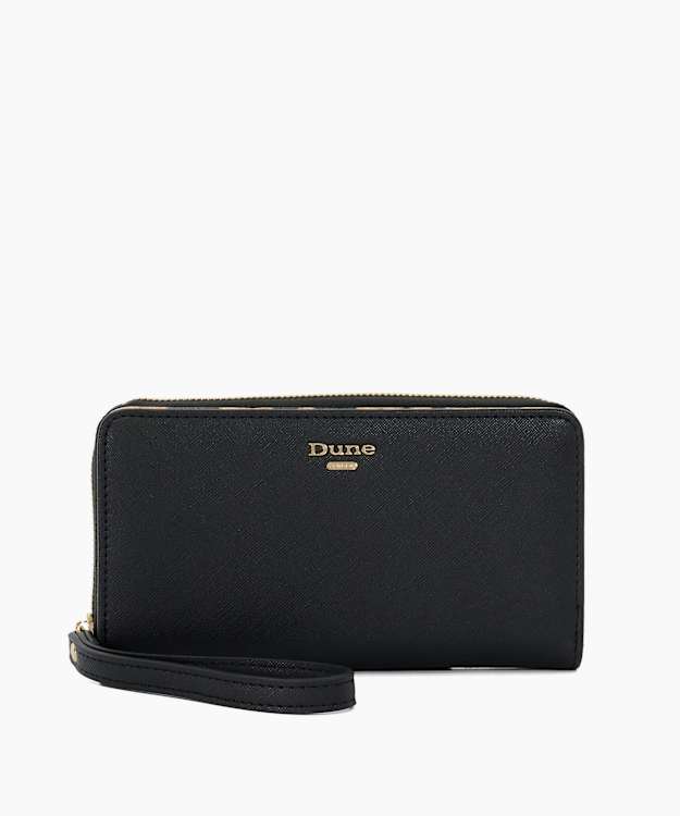 dune london Krissyo - Black Leopard Lined Tan Purse