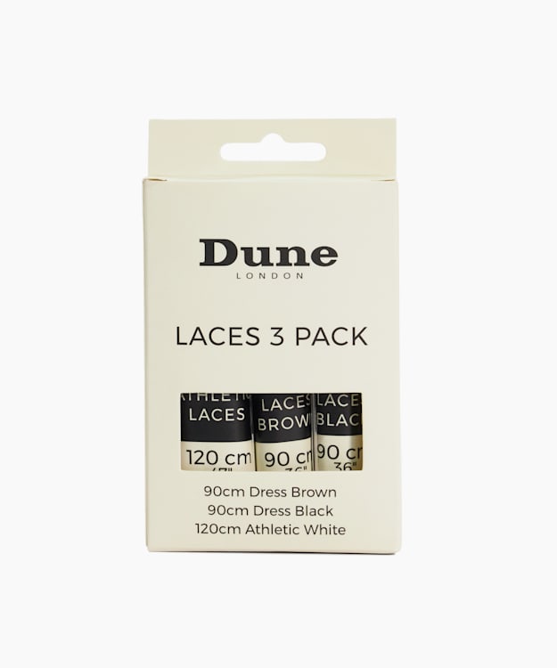 dune london Laces 3 Pack - Clear 3 Pack Of Laces