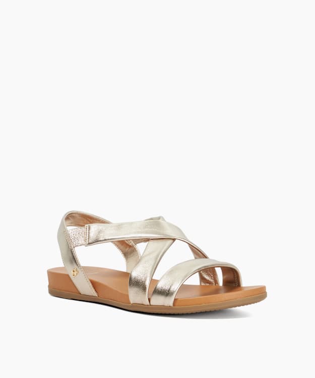 Dune London Landies - Gold Flat Sandals