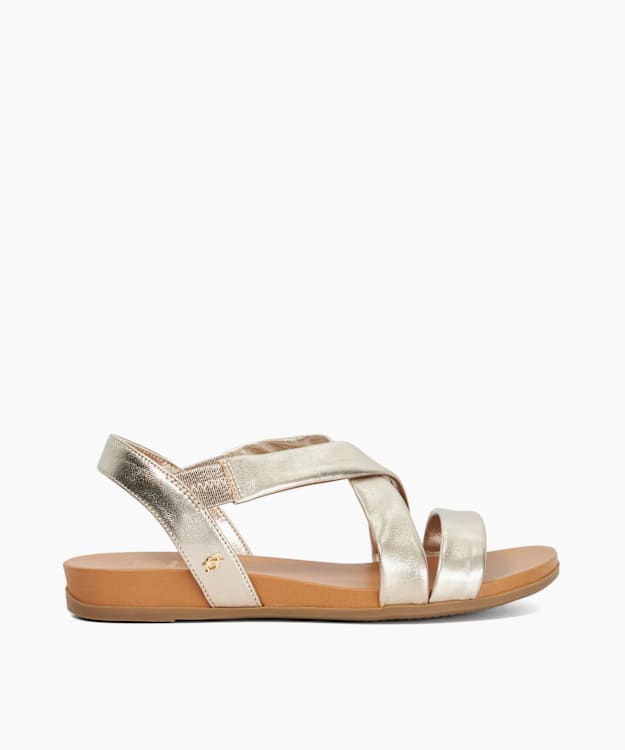 dune london Landies - Gold Flat Sandals