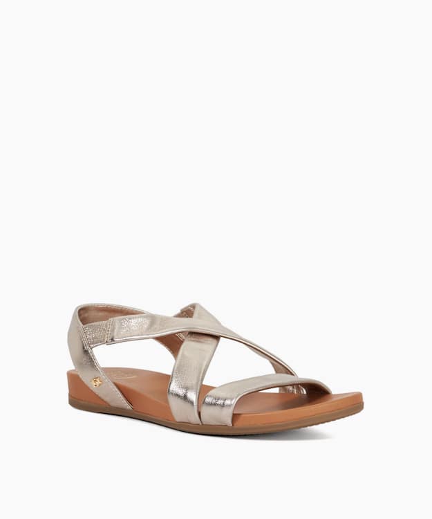 Dune London Landies - Gold Wide Fit Casual Sandals